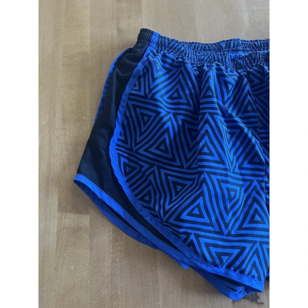 Nike Dri-Fit Women's Black & Blue Tempo Running Shorts w/ Lining Size M Athletic